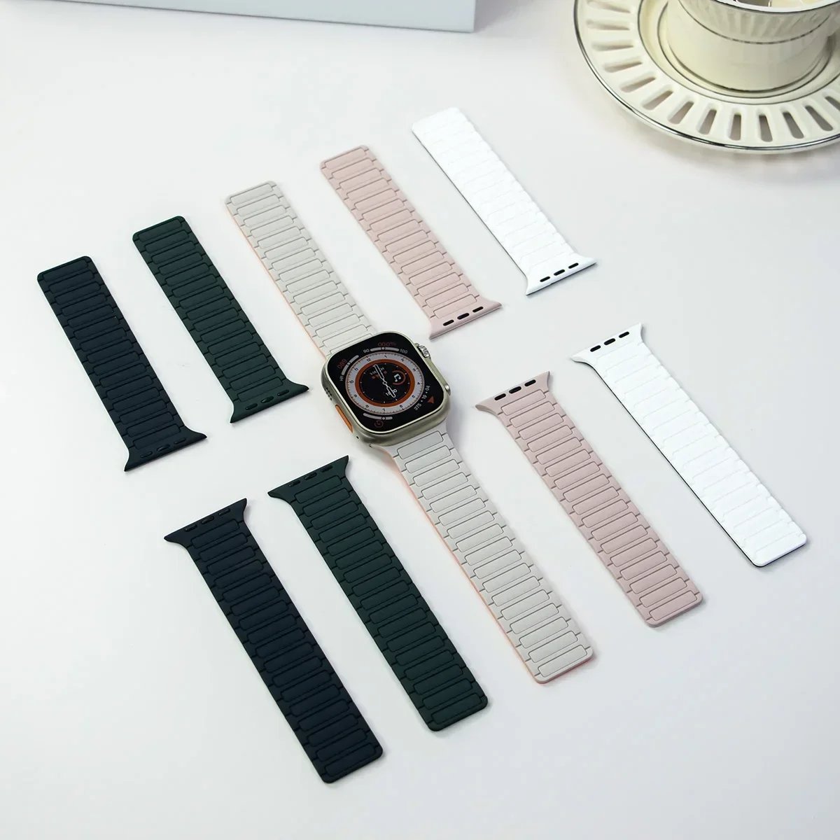 Magnetic Band for Apple Watch Ultra 3 49mm 46mm 42mm 45mm 44mm 40mm 41mm Silicone Strap iWatch Series 11 10 9 8 7 6 SE Bracelet