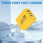 3 Ports PD 65W USB Fast Charge Charger Type C Mobile Phone Quick Charging Adapter For iPhone Samsung Xiaomi Oneplus Wall Charger - Image 2