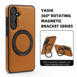 Luxury Leather Pattern Magnetic Stand Case Samsung Galaxy S25 S26 S24 S23 Ultra Plus S25 FE Solid Color Business Protection Case - Image 2