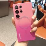 Gradient Color Magnetic Case For Samsung Galaxy A56 A 55 36 54 35 34 26 25 24 17 16 15 14 06 05 5G Lens Film Soft Silicone Cover