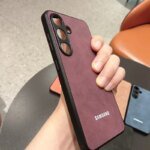 Samsung Galaxy A56 A55 A36 A35 A15 A25 A17 5G Case Luxury Sheepskin Leather Shell Plain Lambskin Cover Coque For Samsung A56 - Image 3