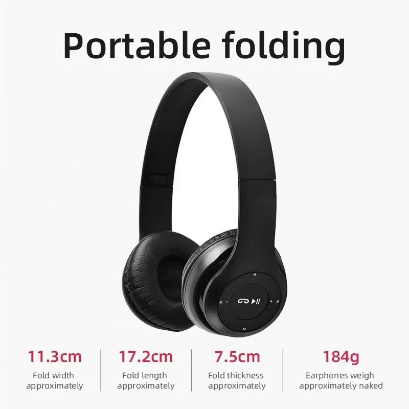 Handsfree Wireless Headphones Noise Canceling Headphone Earphone P47 headset Bluetooth HeadPhone for iPhone Huawei Samsung Redmi