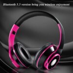Best Colorful Earphones Wireless Bluetooth 5.3 Headsets Built-in Mp3 Player Foldable Sport Headphones Stereo Sound For Cellphone