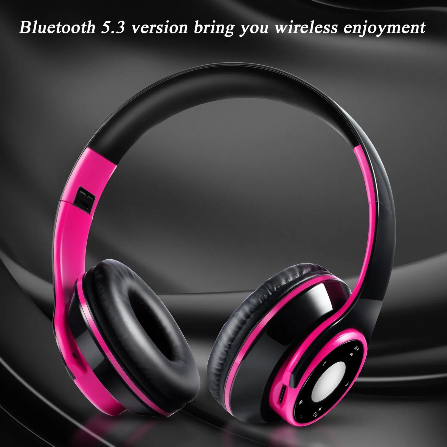 9746-2lchpe.jpg Best Colorful Earphones Wireless Bluetooth 5.3 Headsets Built-in Mp3 Player Foldable Sport Headphones Stereo Sound For Cellphone - Image 1