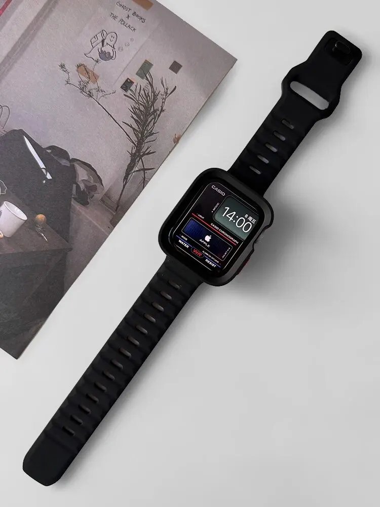 Tpu Case And Silicone Strap for Apple Watch Ultra2 S9 8 7 6 5 4 SE i Watch 49mm 45mm 44mm 41mm 40mm Protective Cover Bracelet Tpu Case And Silicone Strap for Apple Watch Ultra2 S9 8 7 6 5 4 SE i Watch 49mm 45mm 44mm 41mm 40mm Protective Cover Bracelet