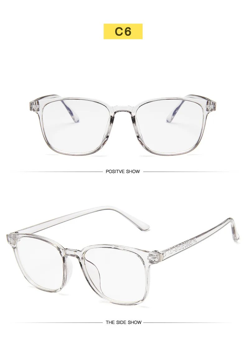 Transparent square Computer Glasses Frame Women Men Anti Blue Light round Eyewear Blocking Glasses Optical Spectacle Eyeglass