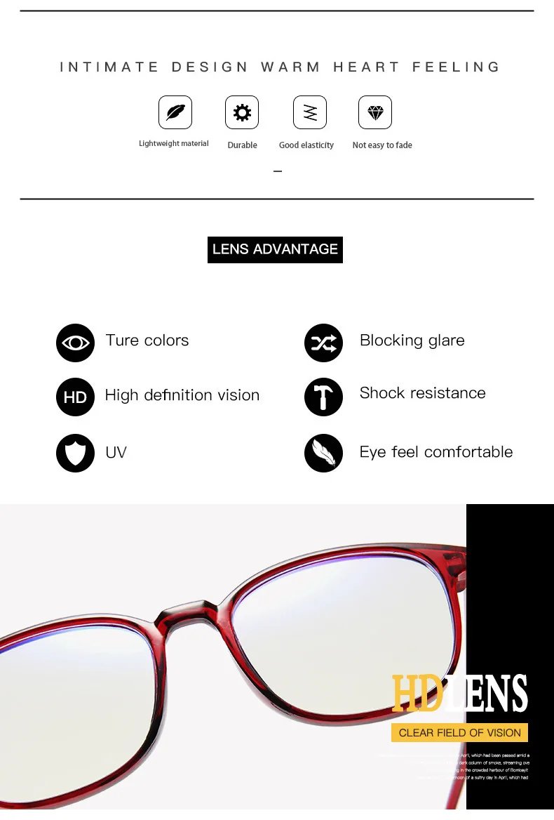 Transparent square Computer Glasses Frame Women Men Anti Blue Light round Eyewear Blocking Glasses Optical Spectacle Eyeglass