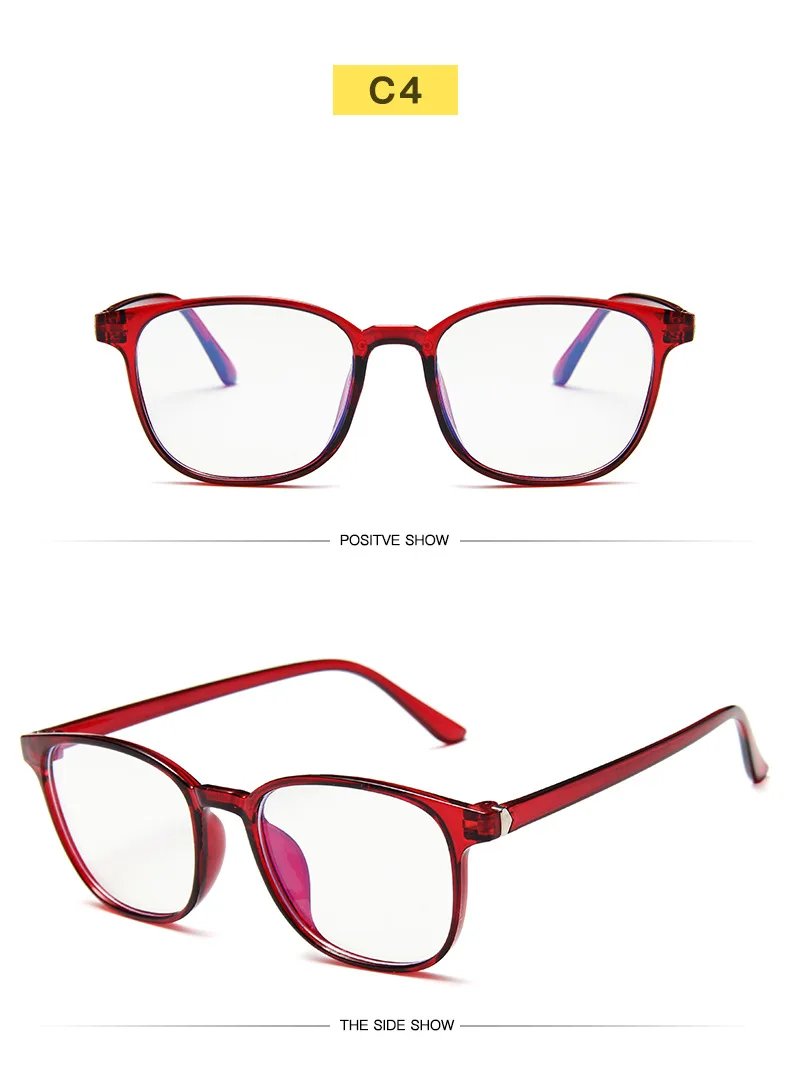 Transparent square Computer Glasses Frame Women Men Anti Blue Light round Eyewear Blocking Glasses Optical Spectacle Eyeglass