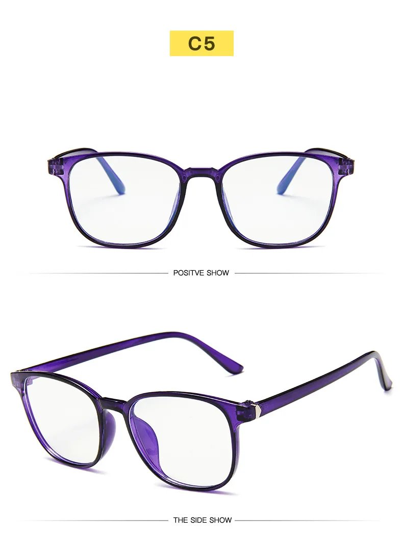 Transparent square Computer Glasses Frame Women Men Anti Blue Light round Eyewear Blocking Glasses Optical Spectacle Eyeglass