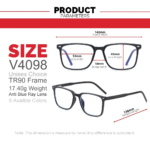 VIVIBEE 2026 Square Blue light Blocking Glasses Men TR90 Light Frame Anti Blue Ray Eyeglasses Women Classic Computer Eyewear - Image 6