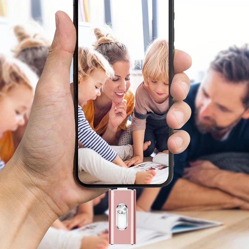 For iPhone 2TB USB Flash Drive 1TB 512GB 256G USB 3.0 Sticks External Storage Pen Drive Phone Android PC Copy Photo Videos Files