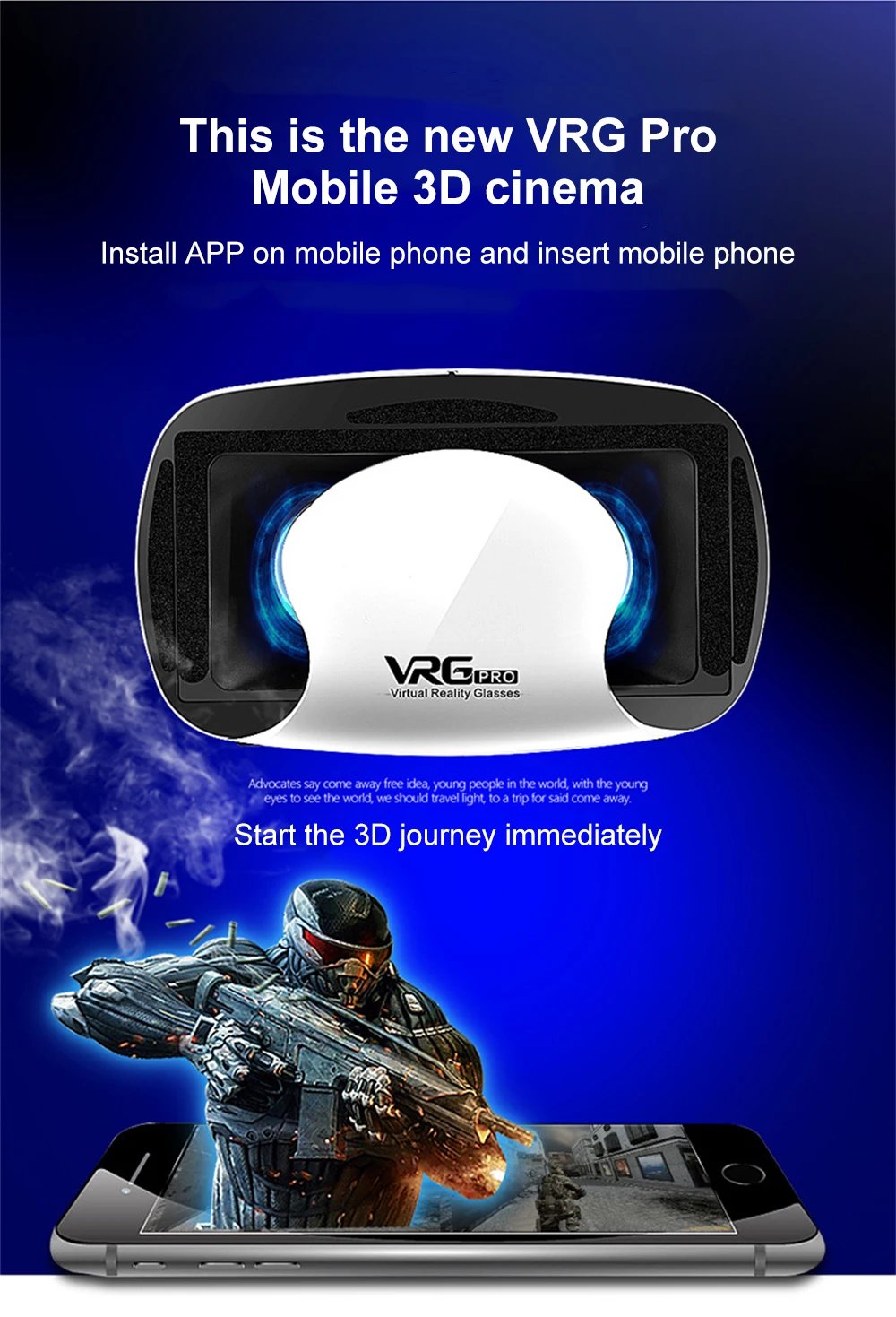VR Shinecon Virtual Reality Glasses VR Glasses Stereo Helmet Headset With Remote Control 3D Virtual World For IOS Android New