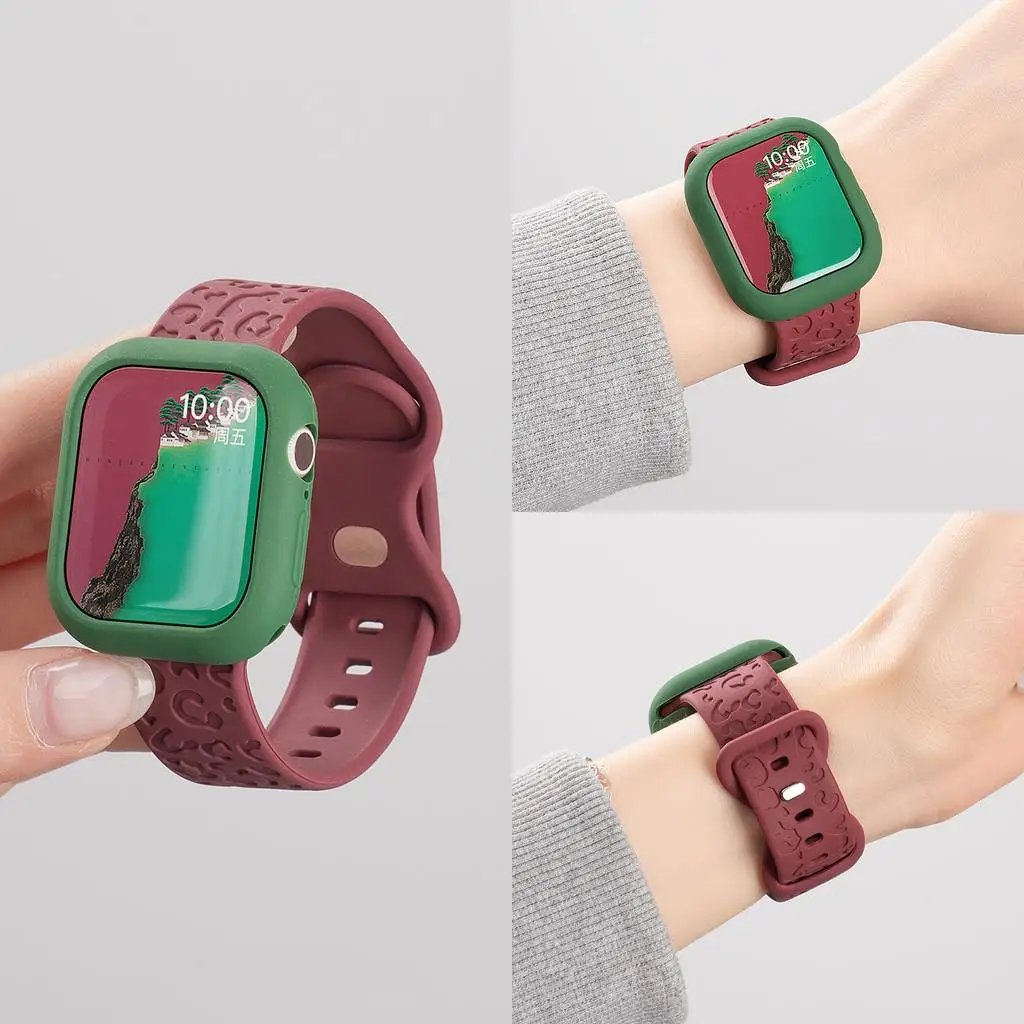 Candy Silicone Case+Strap For Apple Watch Series 11 10 9 8 7 49mm 46mm 45mm 41mm SE 3 6 5 4 44mm 42mm 40mm iWatch Ultra 3 49mm