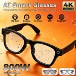 4KHD AI Smart Glasses Photochromic Lens Camera Glasses Bluetooth Calling Music Player Voice Assistant Translation Video 2026 New
