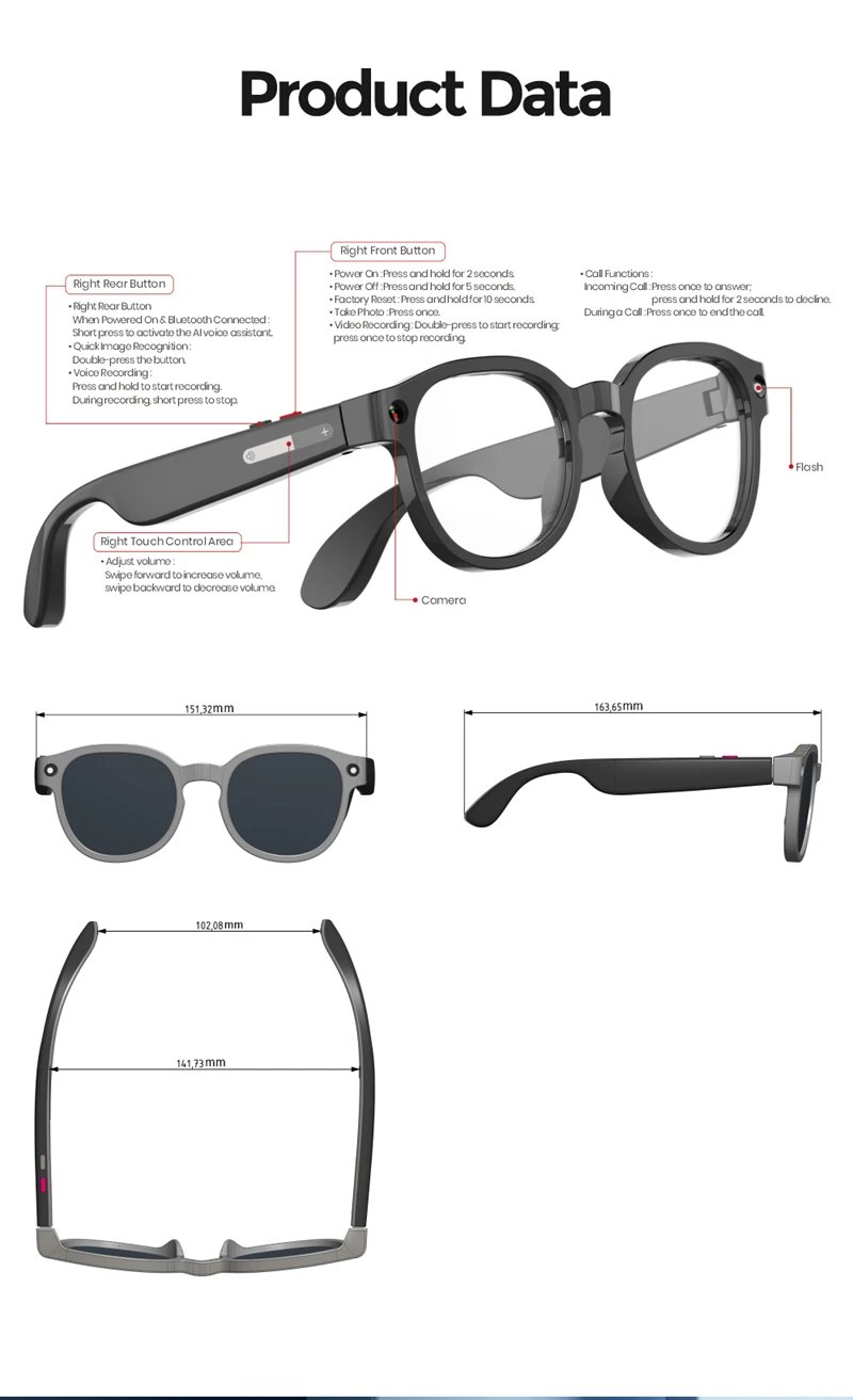 4KHD AI Smart Glasses Photochromic Lens Camera Glasses Bluetooth Calling Music Player Voice Assistant Translation Video 2026 New 4KHD AI Smart Glasses Photochromic Lens Camera Glasses Bluetooth Calling Music Player Voice Assistant Translation Video 2026 New