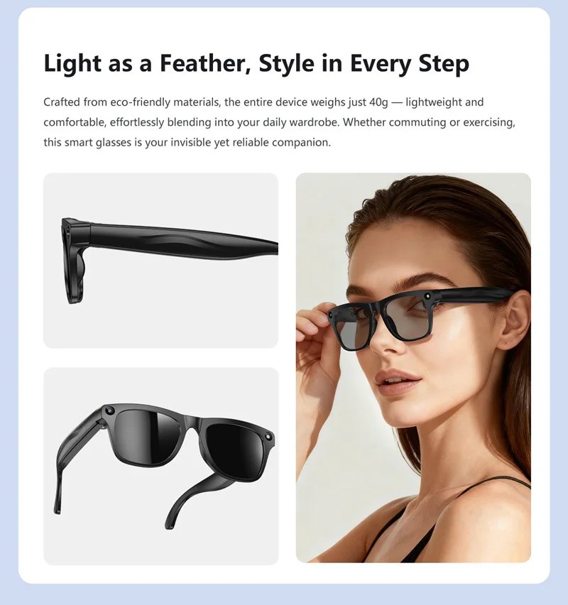 4KHD AI Smart Glasses Photochromic Lens Camera Glasses Bluetooth Calling Music Player Voice Assistant Translation Video 2026 New 4KHD AI Smart Glasses Photochromic Lens Camera Glasses Bluetooth Calling Music Player Voice Assistant Translation Video 2026 New