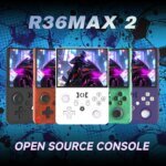 R36 Max2 Retro Handheld Game Console Linux System 4.5 Inch IPS Screen 64G/128G Portable Pocket Player Built-in 18000+ Games