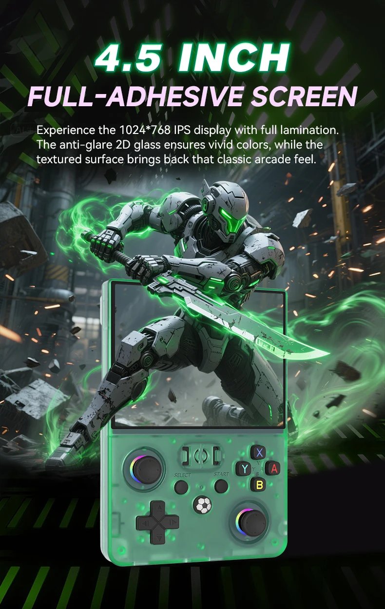 2026 Upgraded R36MAX2 Retro Handheld Game Console 4.5 Inch HD Screen 1024*768 Open Souce Portable Pocket Video Game Player