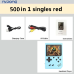 Built-in 500+ Classic arcade retro games Console for TV 5 inch Video Game Handheld Game Player for Game boy two player games - Image 5