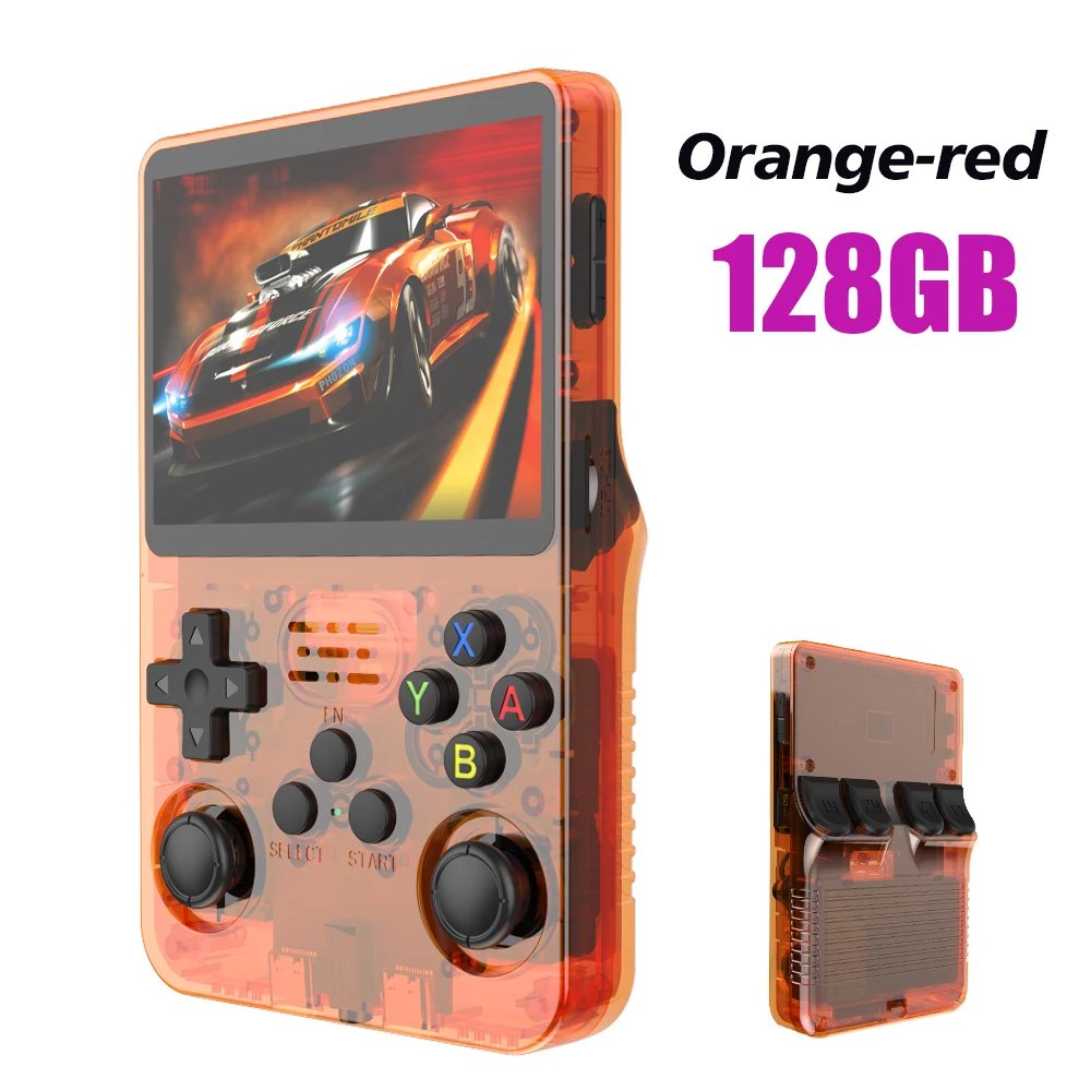 R36S Retro Handheld Video Game Console Linux ARKOS System 3.5 Inch IPS Screen 128G 64G Preloaded Games Portable Pocket Player