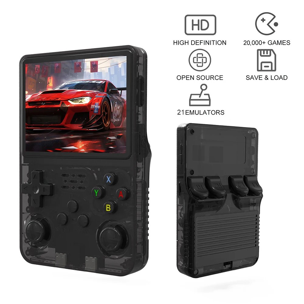 R36S Retro Handheld Video Game Console Linux ARKOS System 3.5 Inch IPS Screen 128G 64G Preloaded Games Portable Pocket Player