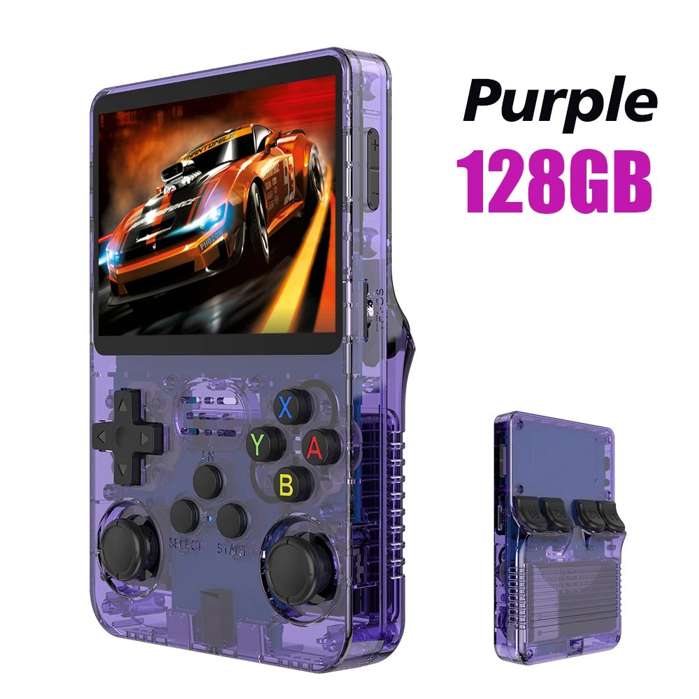 R36S Retro Handheld Video Game Console Linux ARKOS System 3.5 Inch IPS Screen 128G 64G Preloaded Games Portable Pocket Player