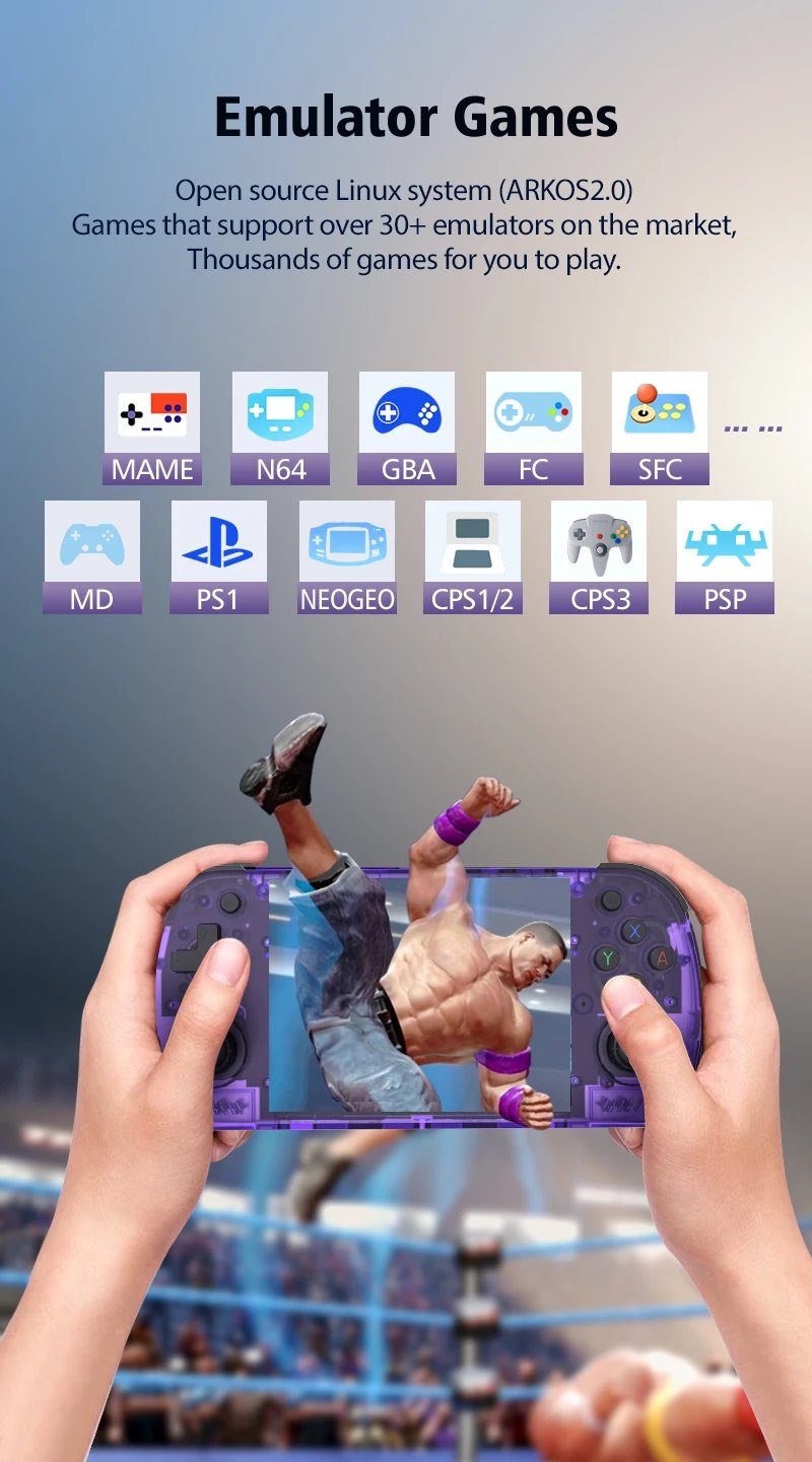 R36H Pro Max Retro Handheld Game Console with WIFI 4.2-Inch HD IPS Screen Video Game Console Portable Gaming Player Boys Gift