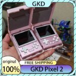 GKD Pixel 2 Handheld Game Console 2.4-Inch Retro Nostalgia New Portable Game Controller Arcade Game Full Metal Body Cnc Custom
