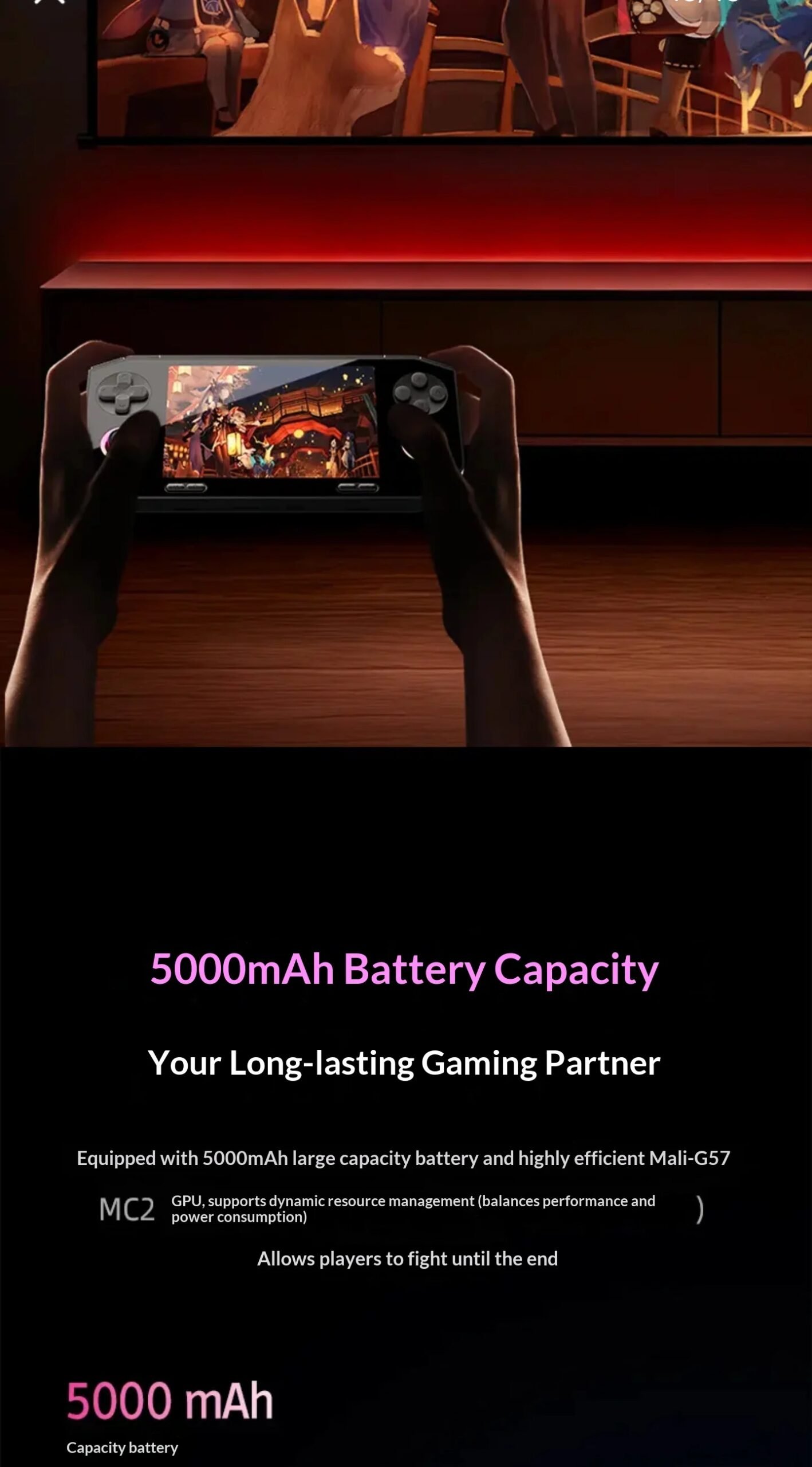 GameMT EX8 Game Console TMR Joystick Open Source 4.88”1620 * 1080 HFD Glass Screen Retro Handheld Game Consoles Portable Gifts