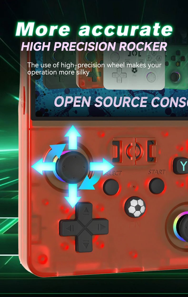 R36MAX2 Handheld Game Console 4.5 Inch, Open Source Linux Classic Games, Portable Retro Video Game Player Enjoy Nostalgic Gaming