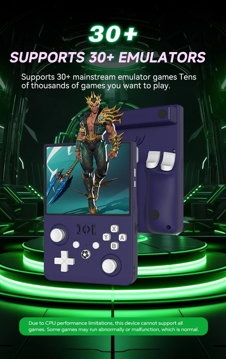 R36MAX2 Handheld Game Console 4.5 Inch, Open Source Linux Classic Games, Portable Retro Video Game Player Enjoy Nostalgic Gaming