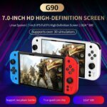 G90 Handhled Video Gaming Console 7 Inch Screen 64GB/128GB Retro TV Game Player Suitable for PSP/PS1 Support 30+ Simulators Gift