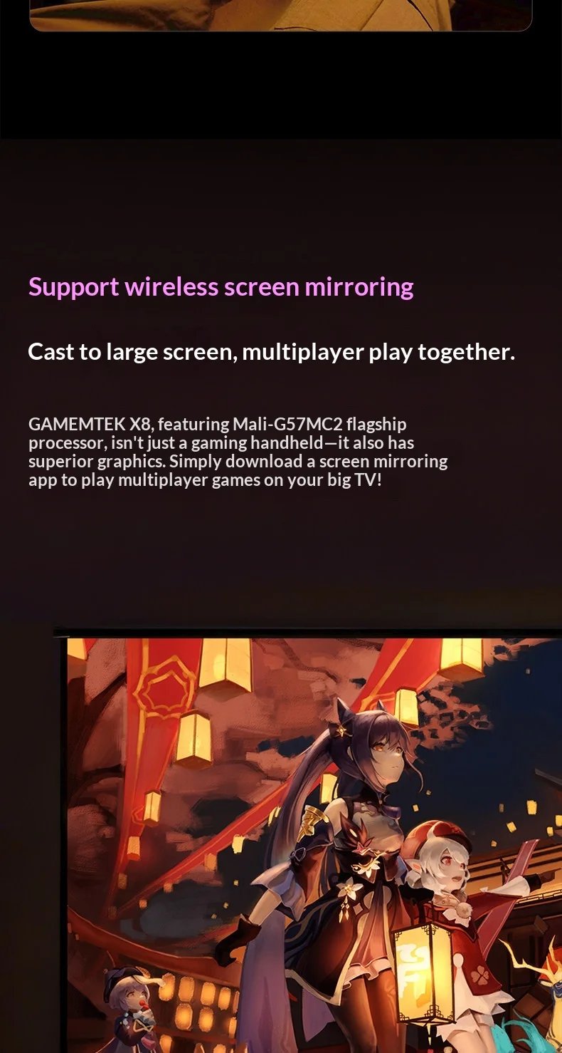 2026 new GameMT EX8 Android Handheld Game Console 4.88 Inch 1080P HD Touchscreen 6GB 128GB 5000mAh Battery Game Console