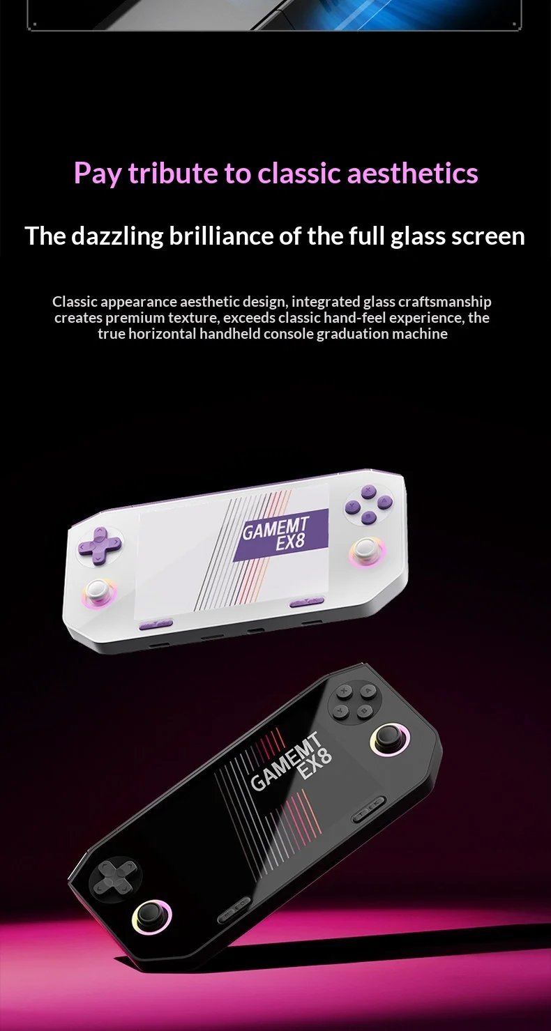 2026 new GameMT EX8 Android Handheld Game Console 4.88 Inch 1080P HD Touchscreen 6GB 128GB 5000mAh Battery Game Console