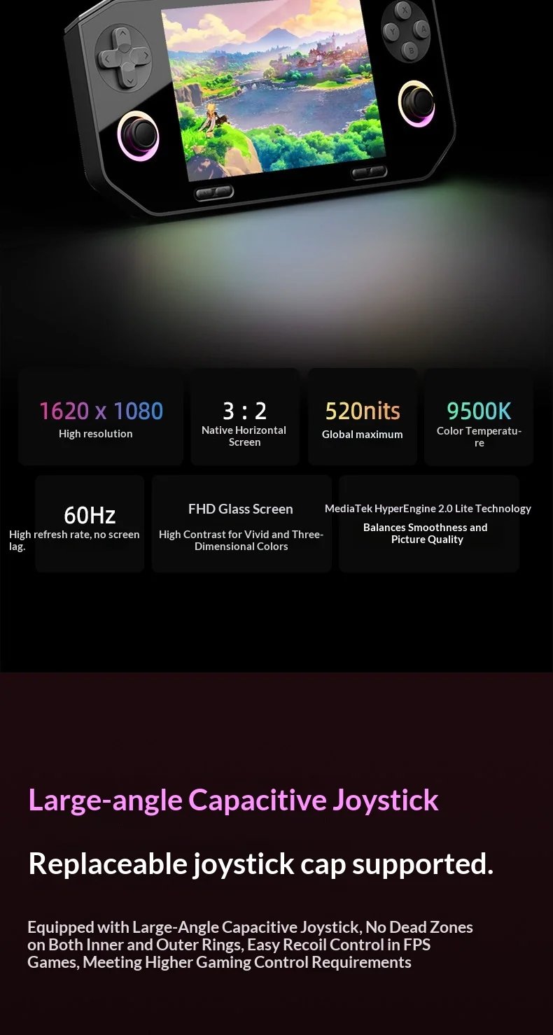 2026 new GameMT EX8 Android Handheld Game Console 4.88 Inch 1080P HD Touchscreen 6GB 128GB 5000mAh Battery Game Console