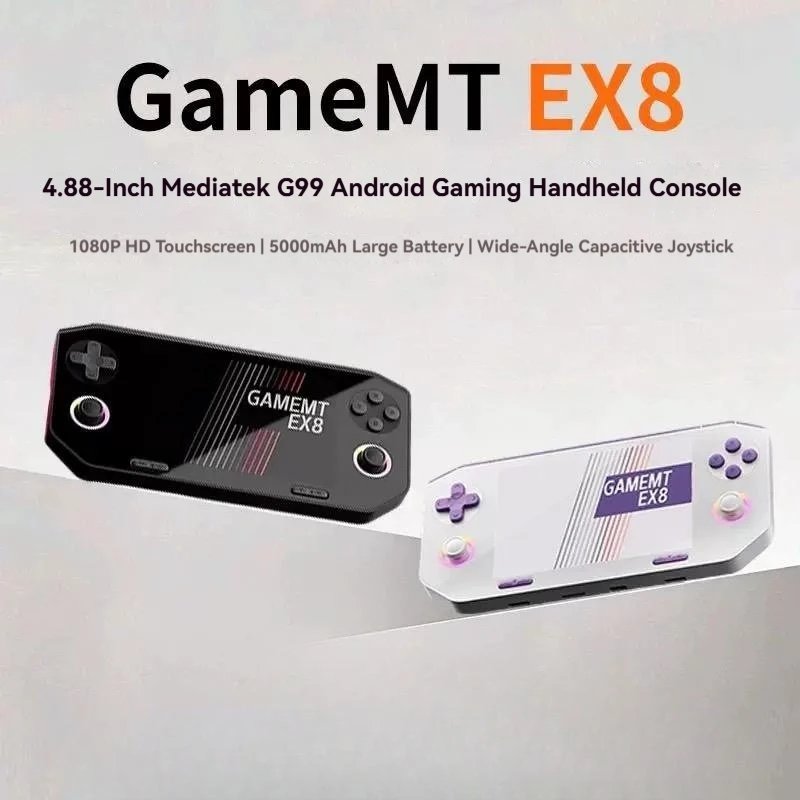 2026 new GameMT EX8 Android Handheld Game Console 4.88 Inch 1080P HD Touchscreen 6GB 128GB 5000mAh Battery Game Console