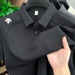 men's new summer brand short sleeves seamless polo shirt lapel printing high quality patchwork t-shirt leisure sports men's wear - Image 3