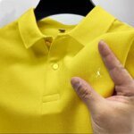 Men's Summer Lapel Business Polo Shirt High-Quality Printed Solid Color Casual Versatile Short-Sleeved T-Shirt Top - Image 4