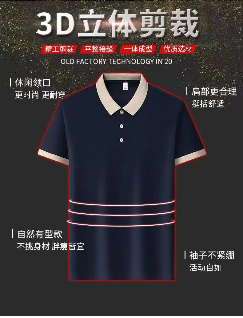 European men's polo shirt, summer fashion, breathable cotton short sleeved T-shirt, casual business workwear (s-2XL) European men's polo shirt, summer fashion, breathable cotton short sleeved T-shirt, casual business workwear (s-2XL)