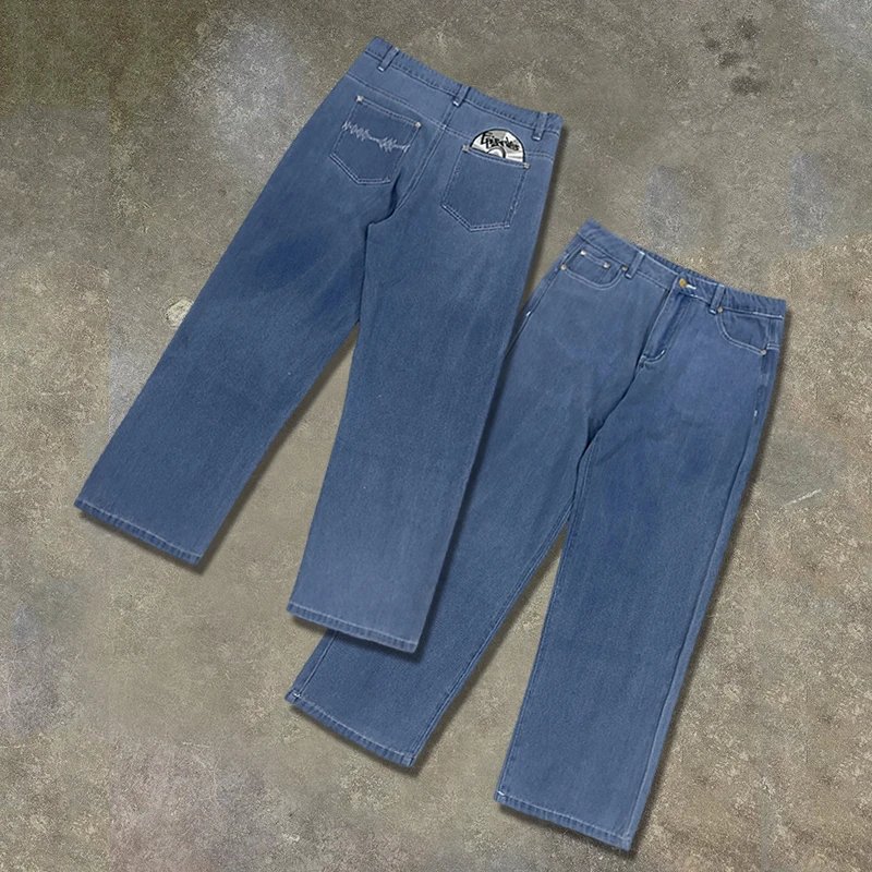 Fashionable Street Style Embroidered Sweatpants Autumn Winter Casual Pants Versatile Personality Couple's Pan