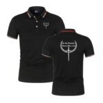 Si Vis Pacem Para Bellum Men'S Short Sleeve Striped Shirt Solid Color Multi-Colored Casual Sporty Top With Letter Print For Busi