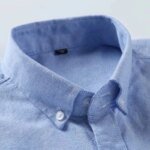 S-6XL Casual Pure Cotton Oxford Mens Shirts Long Sleeve Embroidery Horse Design Regular Fit Fashion Button Man White Dress Shirt - Image 5