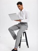 Men's Golf Pants 30"/32"/34" Stretch Work Dress Pants Slim Straight Lightweight Quality Business Trousers Casual Suit Pants - Image 2