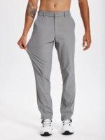 Men's Golf Pants 30"/32"/34" Stretch Work Dress Pants Slim Straight Lightweight Quality Business Trousers Casual Suit Pants