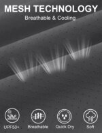 TACVASEN UPF 50+ Sun Protection Fishing Shirts Men's Quick Dry Long Sleeve Shirts Mesh Breathable Hiking Work Cargo Shirts - Image 5