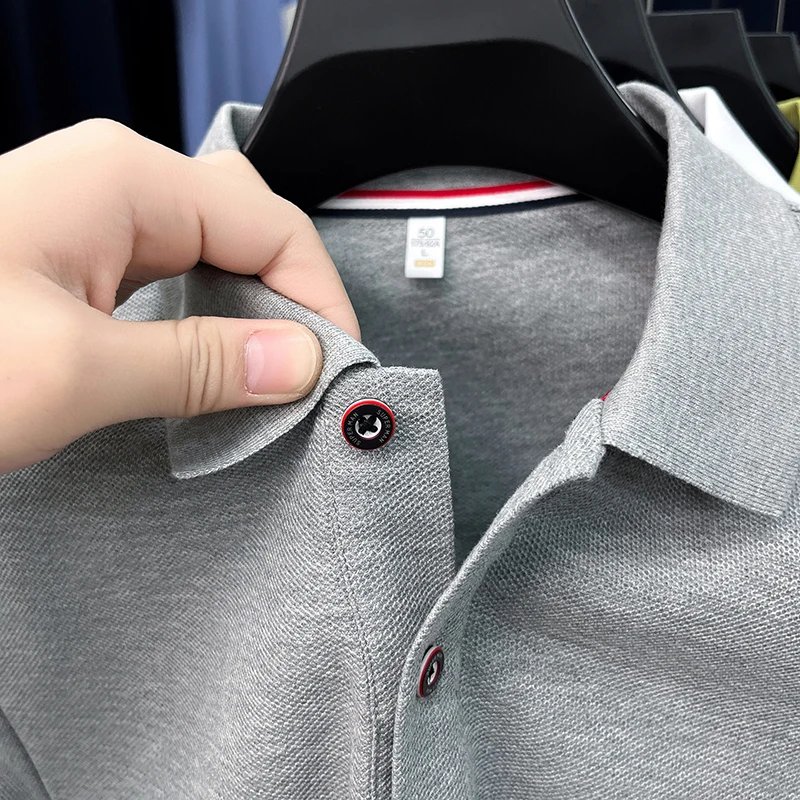 luxury brand men's high quality short sleeves polo shirt lapel embroidery puppy cuff stripe t-shirt business leisure men's wear luxury brand men's high quality short sleeves polo shirt lapel embroidery puppy cuff stripe t-shirt business leisure men's wear