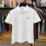 Designer brand silk cotton short sleeve polo shirt summer new business casual Paul Pony embroidered fashion golf men's T-shirt - Image 5