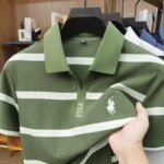 2026 New Summer Men's Striped Polo Shirt with Collar and Short Sleeve Casual T-shirt for Men - Image 5