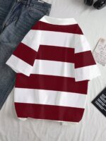 The new men's short-sleeved POLO shirt for summer 2025 is casual fashionable and soft with 3D striped pattern printing - Image 4