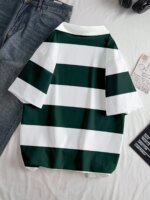 The new men's short-sleeved POLO shirt for summer 2025 is casual fashionable and soft with 3D striped pattern printing - Image 6